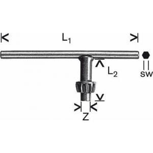Запасной ключ для кулачкового патрона до 6.5 мм, BOSCH, 1607950028
