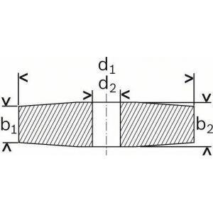 Шлифовальный круг конический 125 мм, K20, BOSCH, 1608600068
