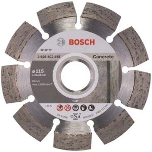 Диск алмазный отрезной Expert for Concrete 115х22,2 мм, BOSCH, 2608602555
