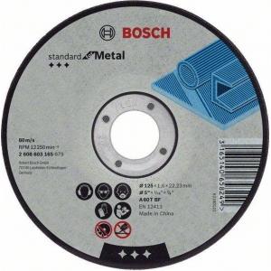 Отрезной круг Standard по металлу 125х1.6 мм, SfM прямой, BOSCH, 2608603165