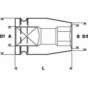 Торцовая головка 19 мм 1/2 6-Г, BOSCH, 1608552021