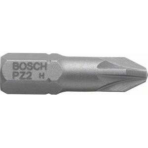 Бита Рz2 25 шт хвостовик шестигранный 1/4 25 мм, BOSCH, 2607001560