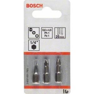 Набор бит 3 шт 25 мм, BOSCH, 2607001752