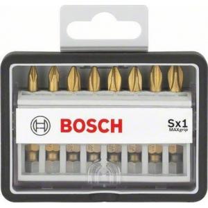 Набор бит 8 шт Max Grip Robust Line Sx2 TIN, BOSCH, 2607002571