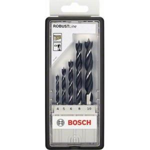 Набор сверл Robust Line (5 шт; 4-10 мм) по дереву, BOSCH, 2607010527