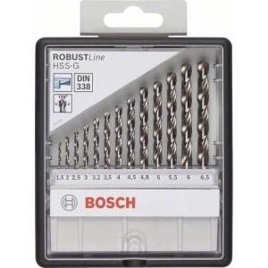 Набор сверел Robust Line по металлу 13 шт 1,5-6,5 мм HSS-G, BOSCH, 2607010538