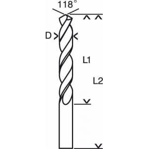 Сверло 10 шт, 2х24/49 мм HSS-R, BOSCH, 2607018402