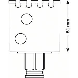 Коронка алмазная по граниту 25х51 мм, BOSCH, 2608580304