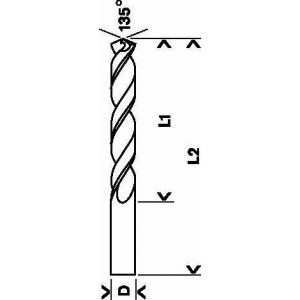 Сверло по металлу HSS-CО Topline, DIN 338 3х33х61 мм, BOSCH, 2608596560