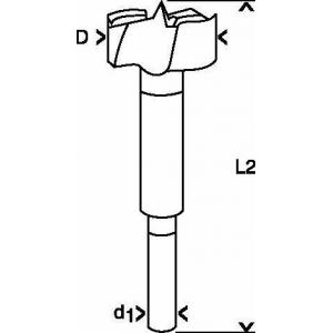 Сверло Форстнера по дереву 15х90 мм, BOSCH, 2608596972