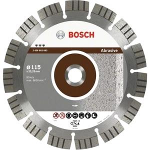 Диск алмазный отрезной Best for Abrasive 115х22,2 мм, BOSCH, 2608602679