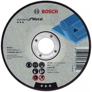 Отрезной круг Standard по металлу 125х2.5 мм, вогнутый, BOSCH, 2608603160