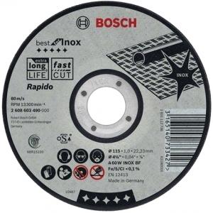 Отрезной круг Best по нержавейке 230x1,9 вогнутый, BOSCH, 2608603501