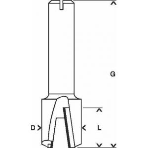 Фреза шарнирная 12,7х12,7 мм 8 мм 2 лезвия, BOSCH, 2608628399