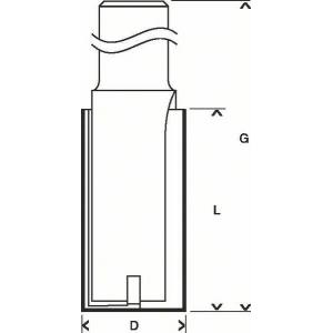 Фреза пазовая прямая 16х40 мм, хвостовик 12 мм, по дереву, BOSCH, 2608628466