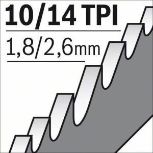 Полотна для ножовочной пилы 5 шт (150х19х125 мм) по металлу S925VF, BOSCH, 2608657407