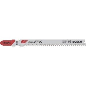 Пилки CleanPVC (100 мм; тип T102H; 5 шт) для лобзика, BOSCH, 2608667446