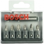 Набор бит 6 шт 25 мм ph1/2/3, UH 54, BOSCH, 2607001939