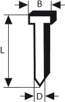 Штифт SK64-20 G для гвоздезабивателя GSK 18 V-LI 2000 шт 50х2,8х1,35 мм, BOSCH, 2608200531